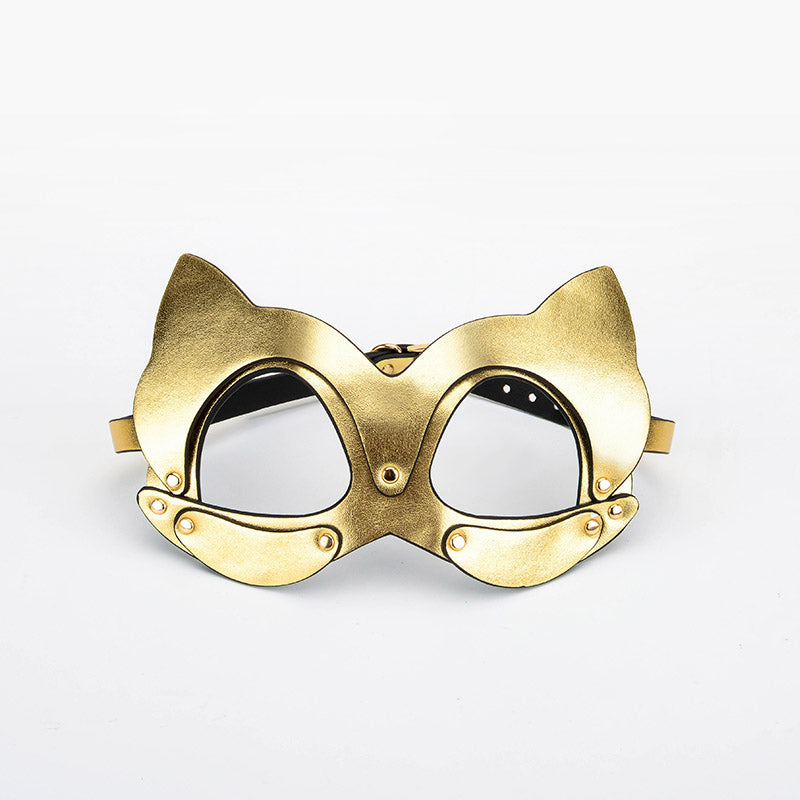 K8 Gold&Silver Collar Handcuffs Leather Set