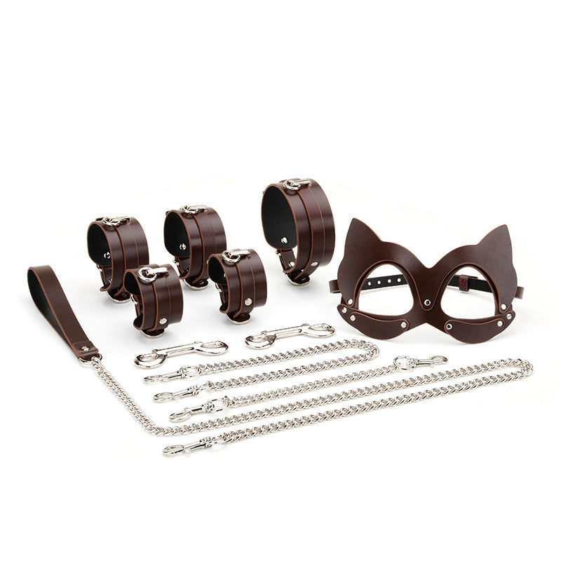 Catwoman Collar Handcuffs Leather Set