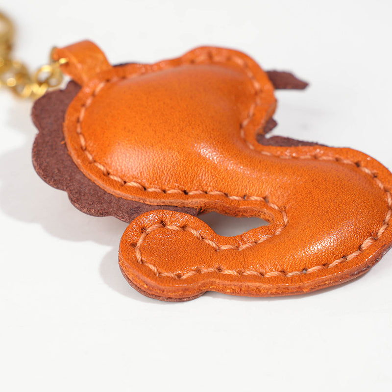 Leather snake keychain/bag charm