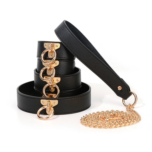 13 piece PU set with cat mask and nipple clamps