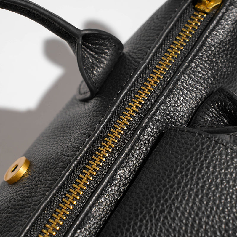 Leather dumpling crossbody bag