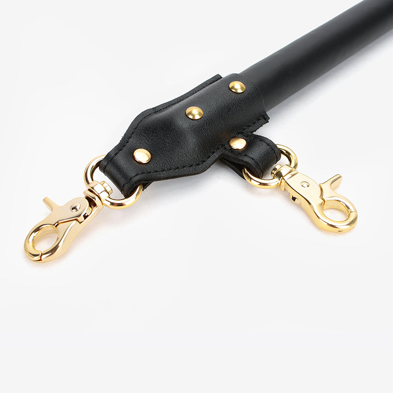 8 pcs Leather spreader bar with collar, handcuffs, ankle cuffs and carabineer set