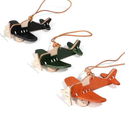 Leather mini airplane bag charm/car charm