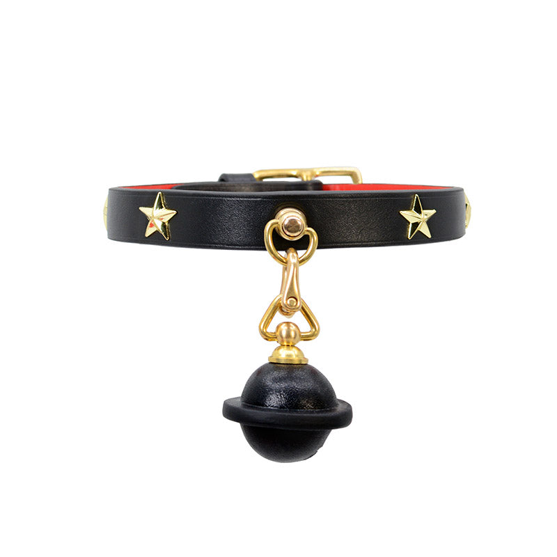 Black&Red Star Collar Handcuffs Leather Set