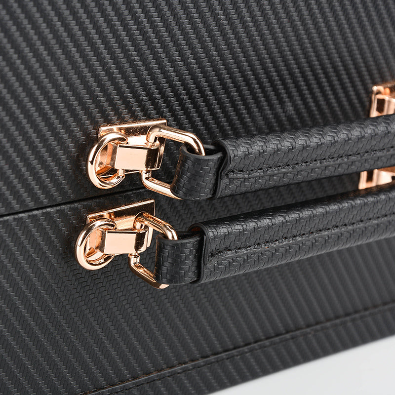 Joyce-Black Leather Box Suit