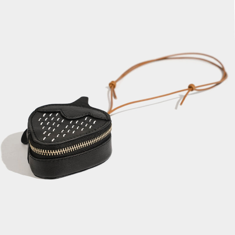 Leather Strawberry Coin Purse