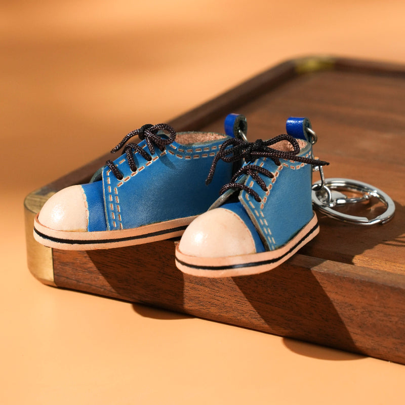 Genuine Leather Cowboy Shoes Keychain/Bag Charm