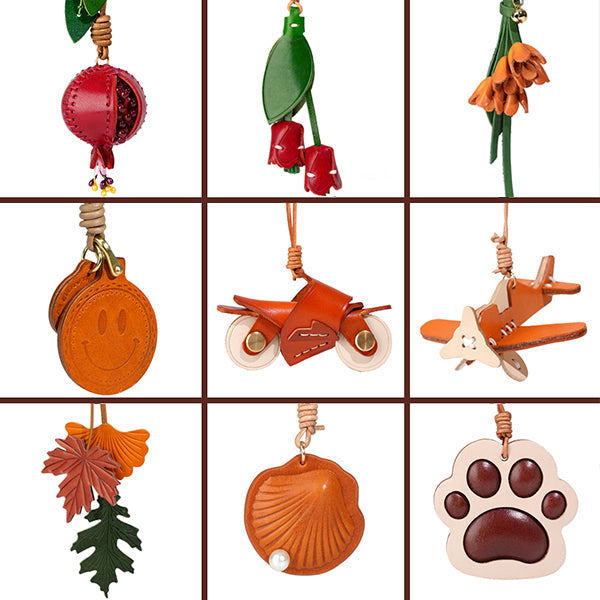 Genuine Leather Bag Charms