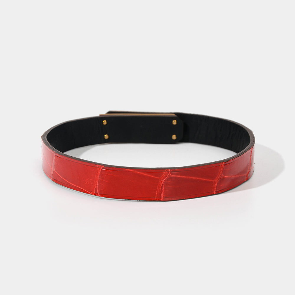 Classic Red Crocodile Choker