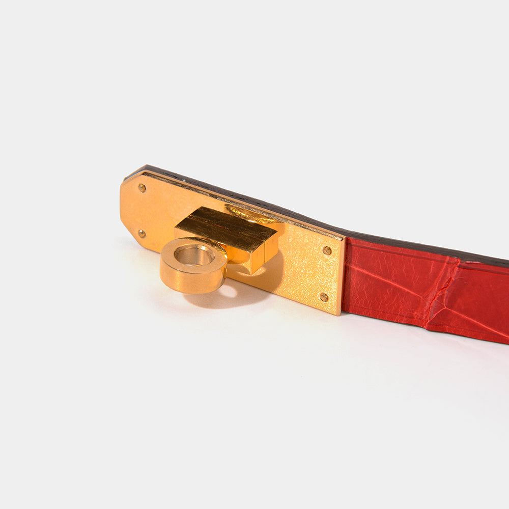 Classic Red Crocodile Choker