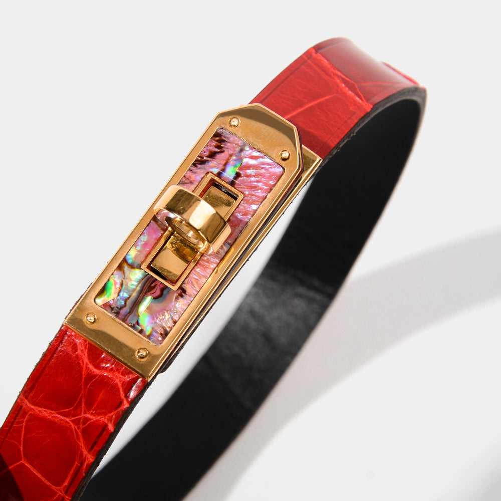 Classic Red Crocodile Choker