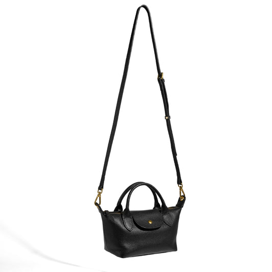 Leather dumpling crossbody bag