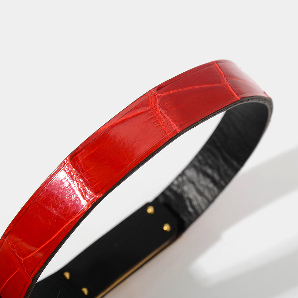 Classic Red Crocodile Choker