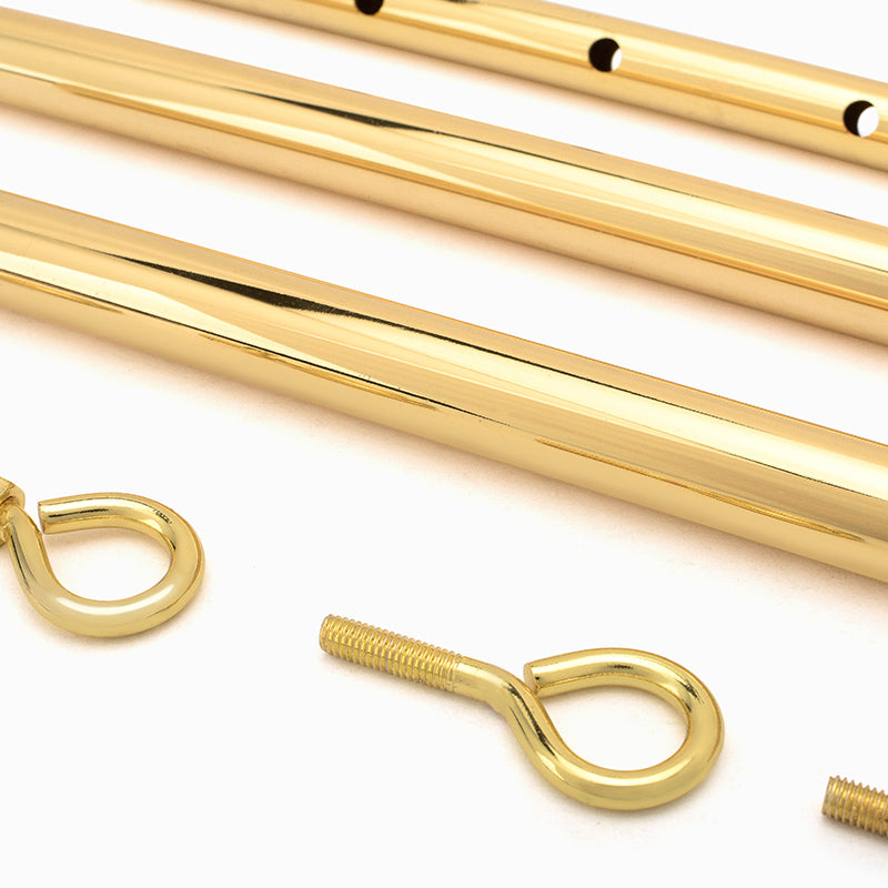 Stainless steel metal spreader bar adjustable with 4 carabiners set