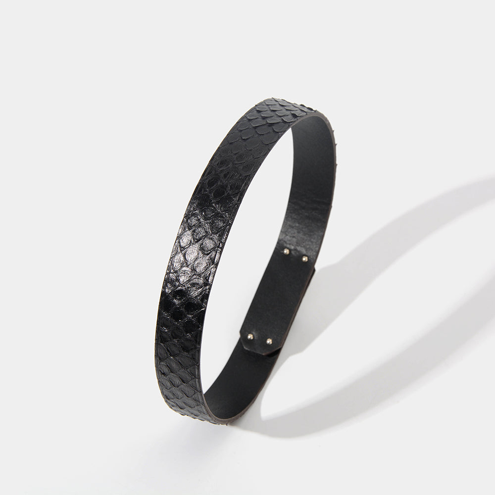 Classic Black Python Collar