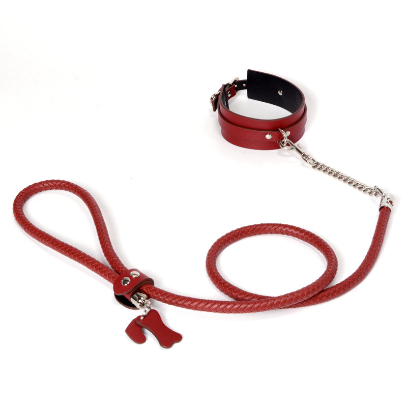 9 piece PU set with blindfold, collar, leash, handcuffs and ankle cuff