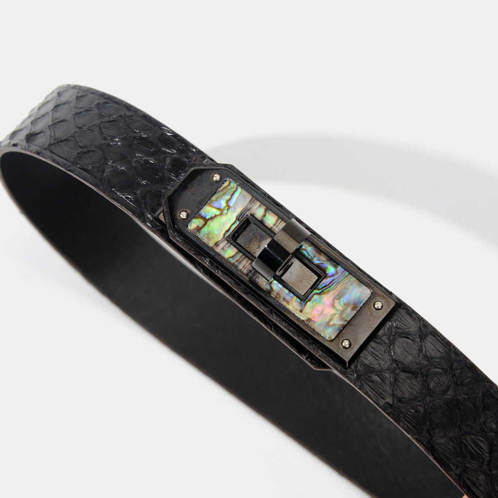 Classic Black Python Collar