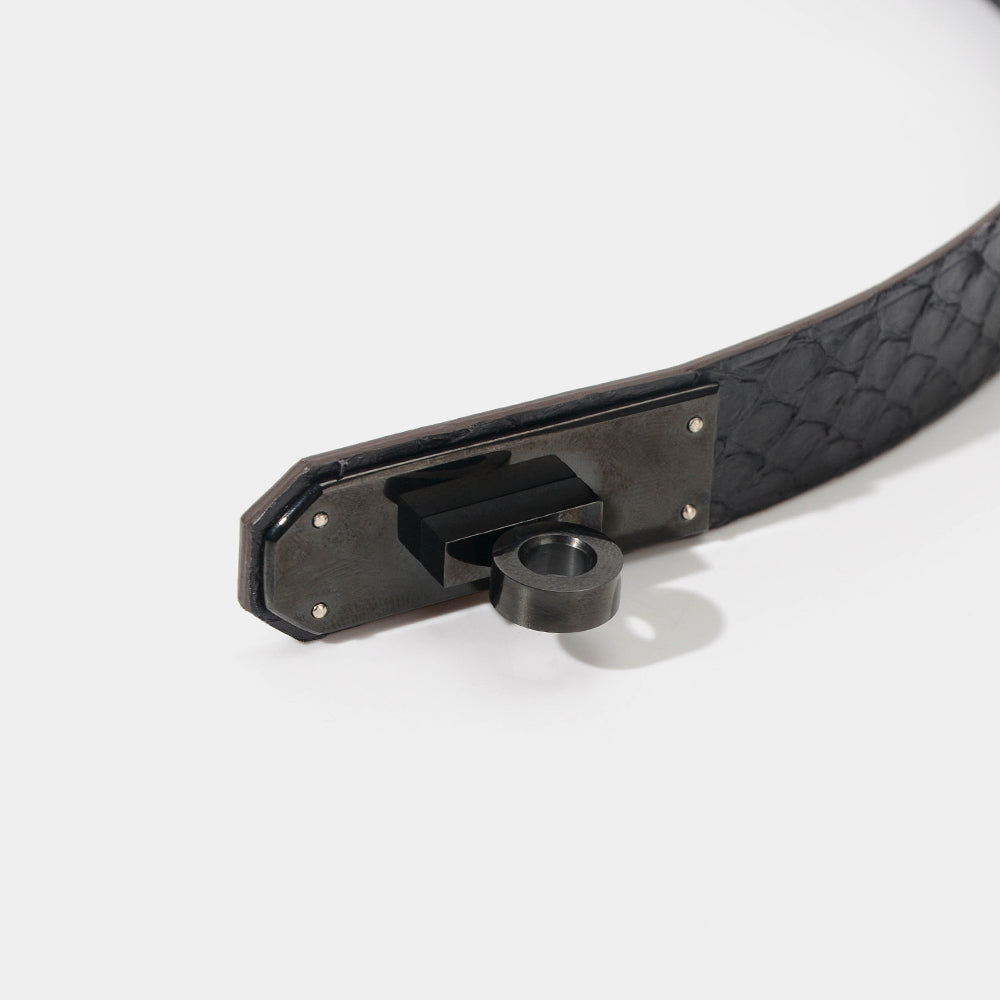 Classic Black Python Collar