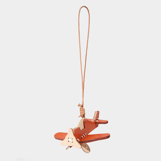 Leather mini airplane bag charm/car charm