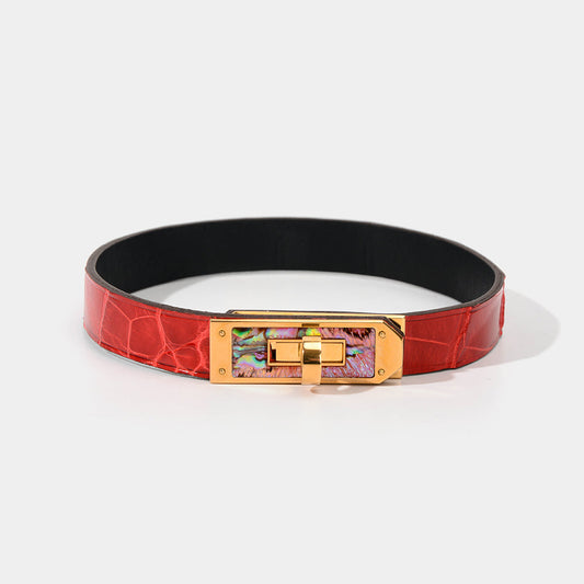 Classic Red Crocodile Choker