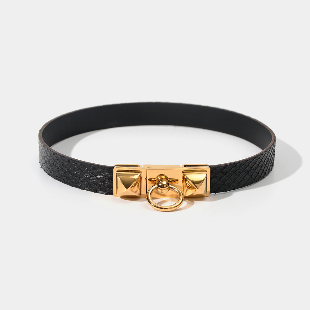 Black Python Collar With O-ring