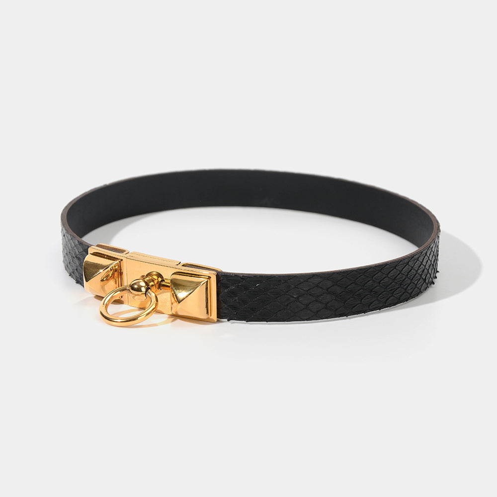 Black Python Collar With O-ring