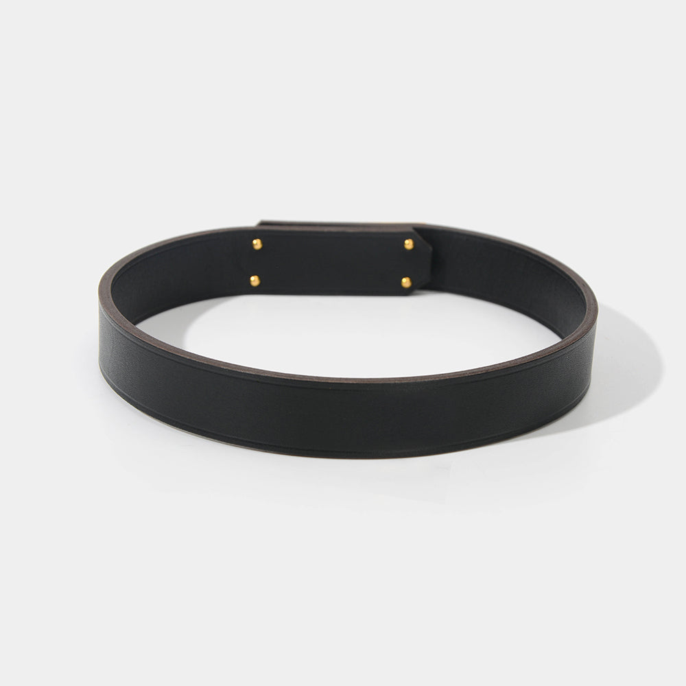 Classic Black Cowhide Choker/Collar