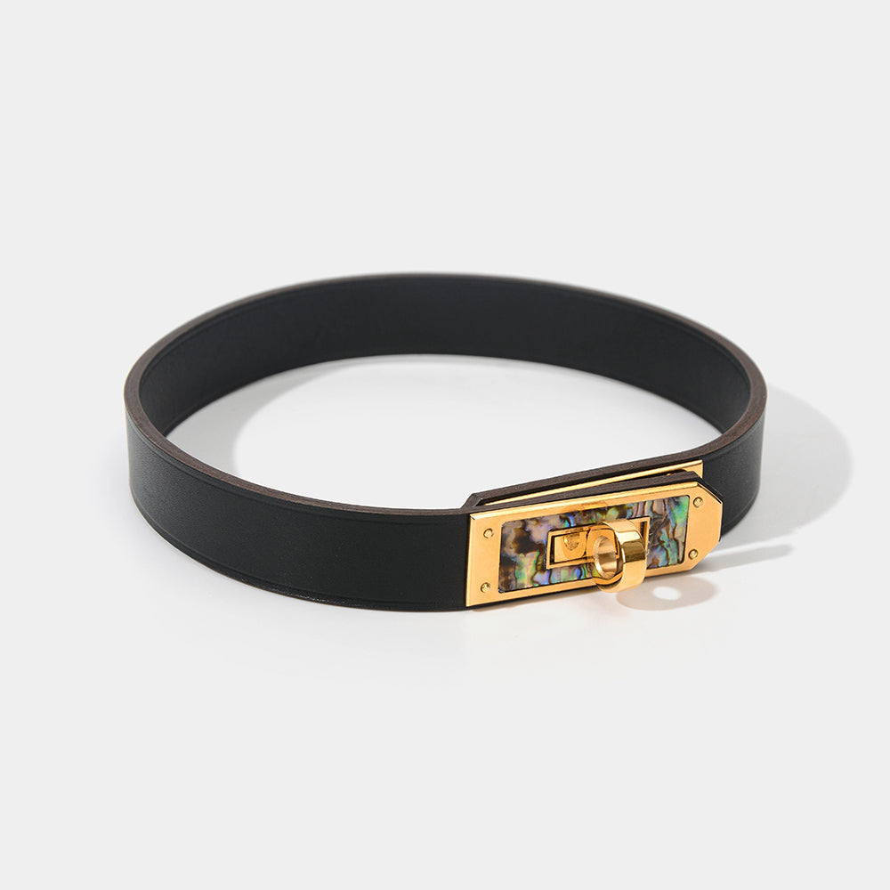 Classic Black Cowhide Choker/Collar