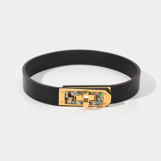 Classic Black Cowhide Choker/Collar