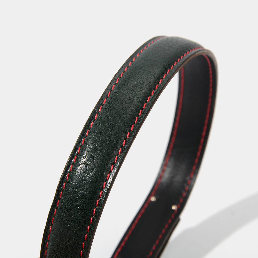 Classic Dark Green Cowhide Choker/Collar