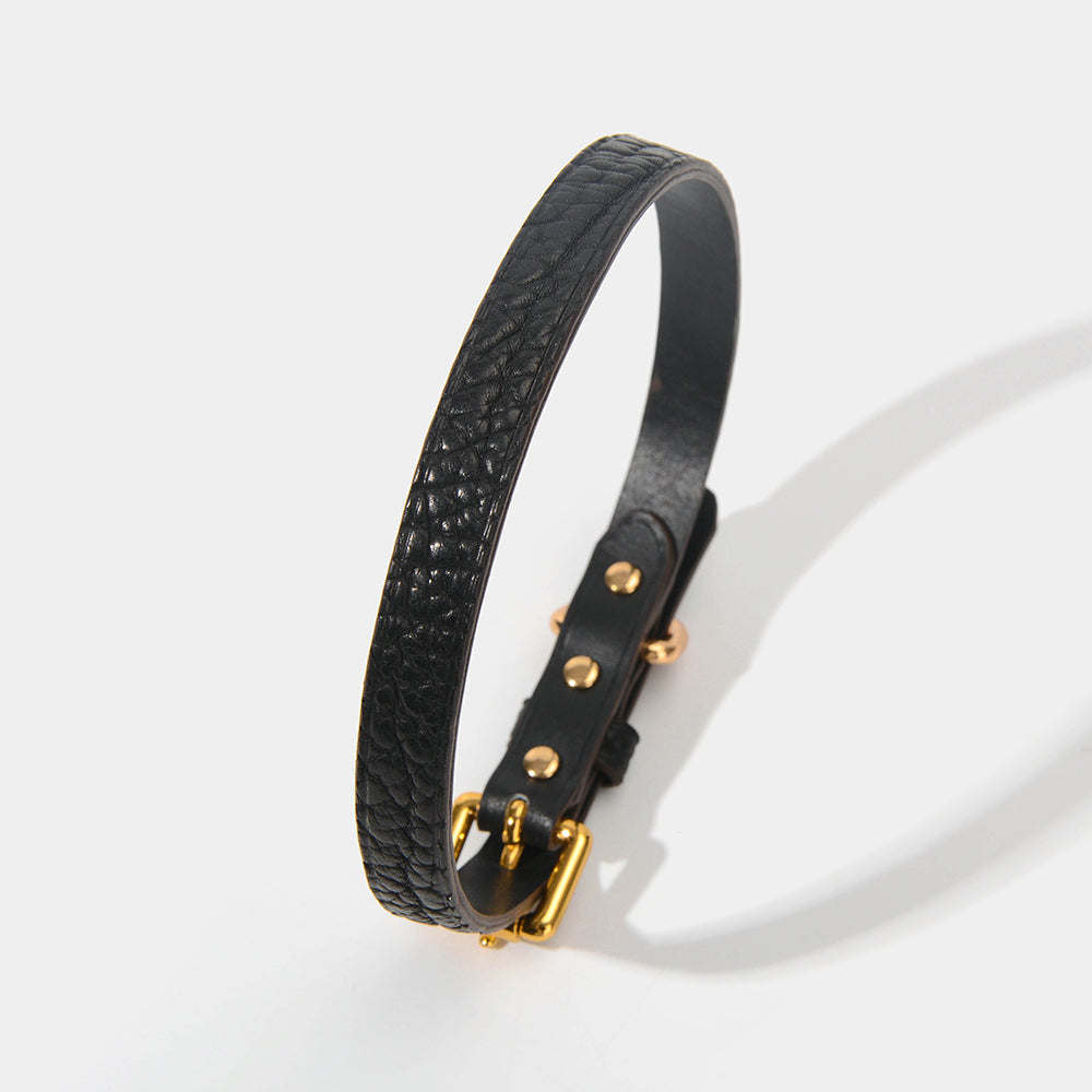 Full Grain Shrunken Calf Collar